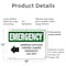 Signmission Ammonia Diffuser Control With Symbol Emergency Sign, Plastic, 18in W x 12in L, 2PK OS-2PACK-EM-P-1218-L-10293 - alternate 7